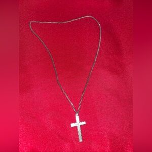 Elegant Silver Cross Necklace